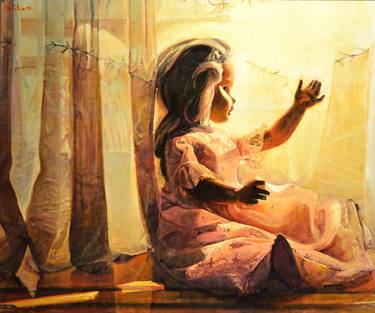 Original Figurative Kids Paintings by Marco Ortolan