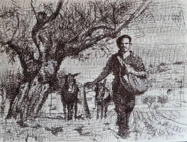Print of Rural life Drawings by Marco Ortolan