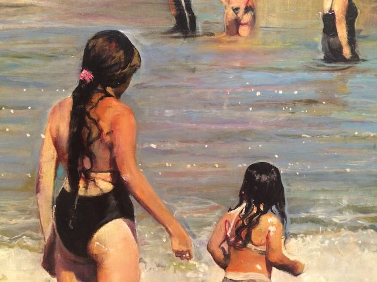 Original Figurative Beach Painting by Marco Ortolan