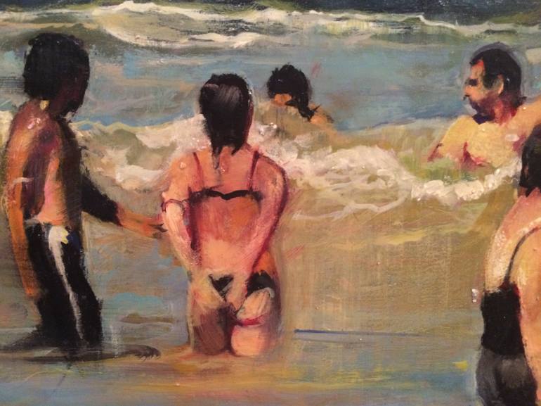 Original Figurative Beach Painting by Marco Ortolan