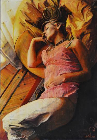 Original Realism Women Paintings by Marco Ortolan