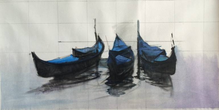 Original Sailboat Painting by Marco Ortolan