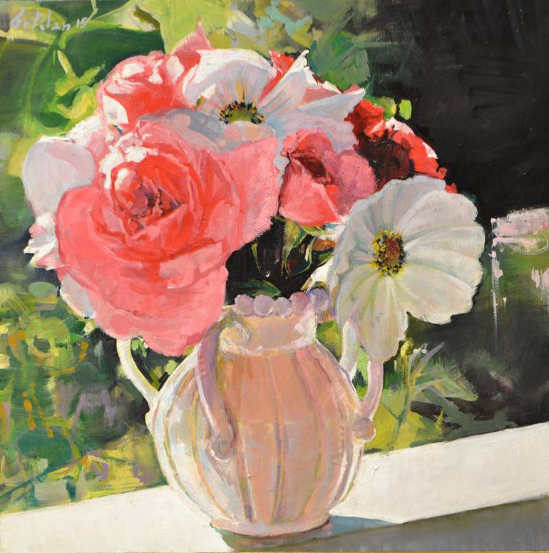 Original Floral Painting by Marco Ortolan