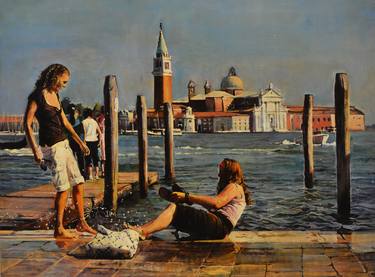 Saatchi Art Artist Marco Ortolan; Painting, “Splashing in Venice” #art