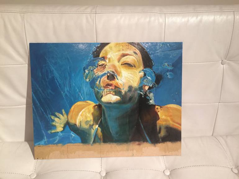 Original Figurative Beach Painting by Marco Ortolan