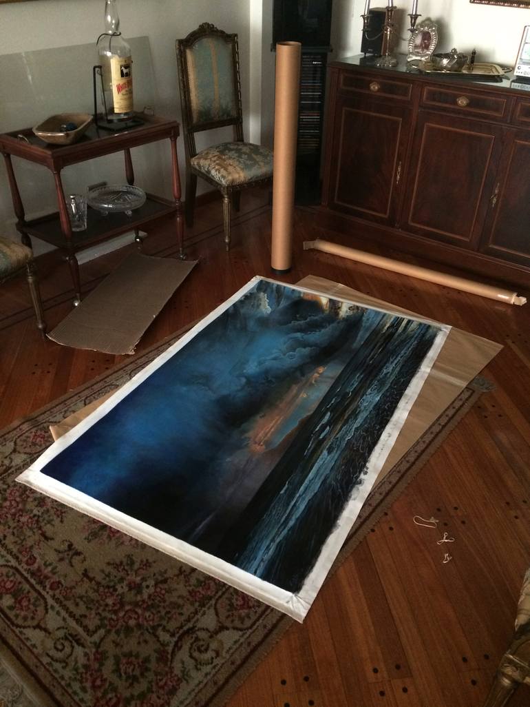 Original Figurative Beach Painting by Marco Ortolan