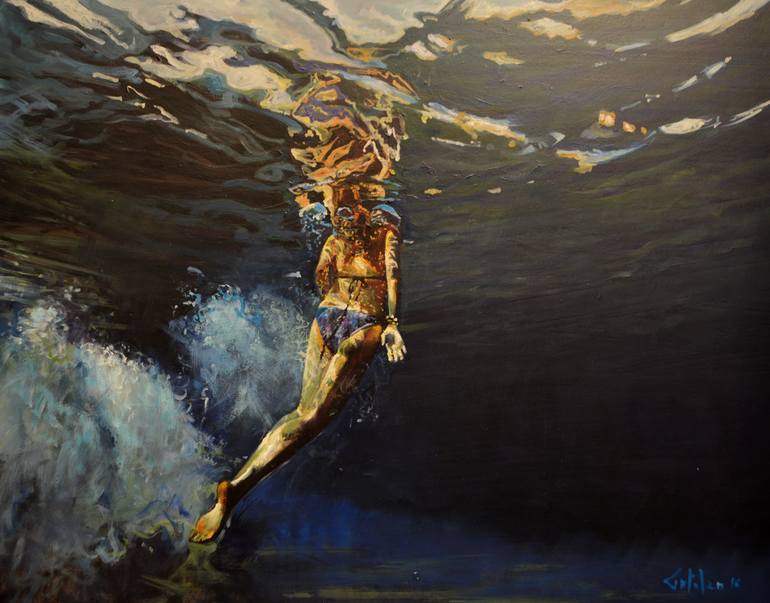 Original Figurative Water Painting by Marco Ortolan