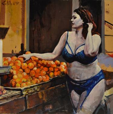 Original Figurative Women Paintings by Marco Ortolan