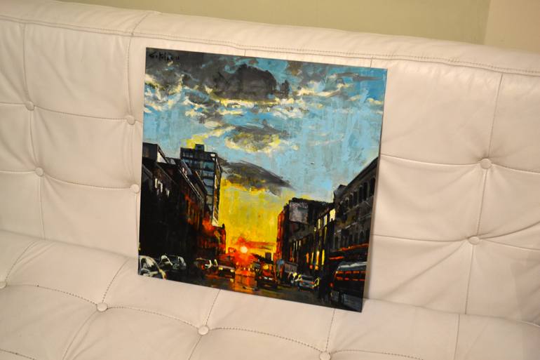 Original Impressionism Cities Painting by Marco Ortolan