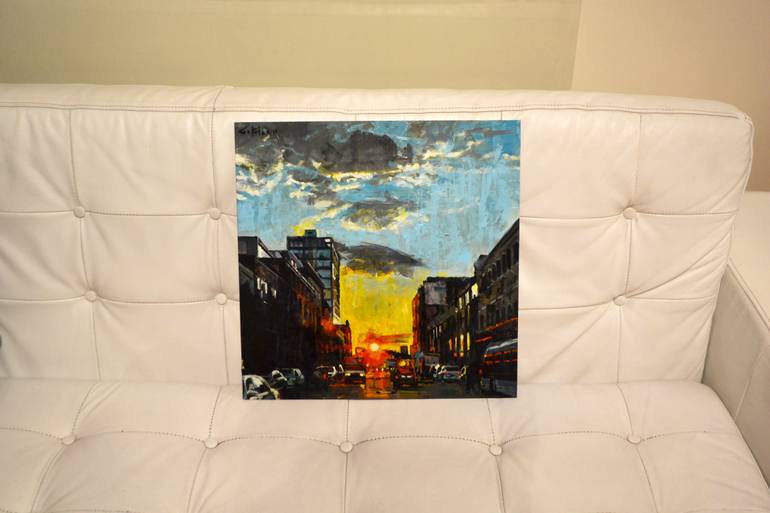 Original Impressionism Cities Painting by Marco Ortolan