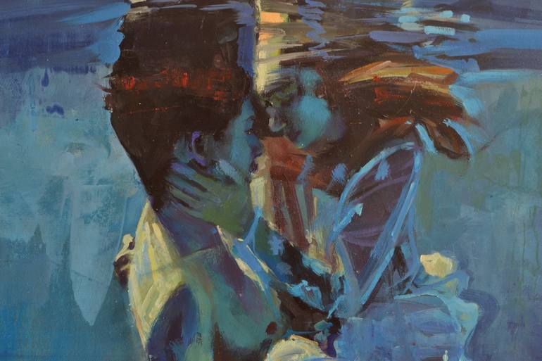 Original Figurative Love Painting by Marco Ortolan