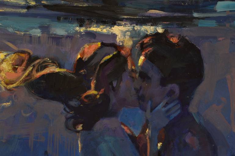 Original Figurative Love Painting by Marco Ortolan
