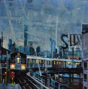 Print of Figurative Train Paintings by Marco Ortolan