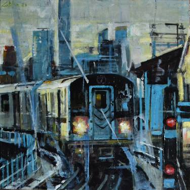 Print of Figurative Train Paintings by Marco Ortolan