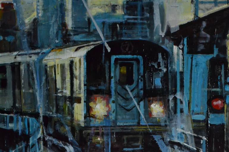Original Train Painting by Marco Ortolan