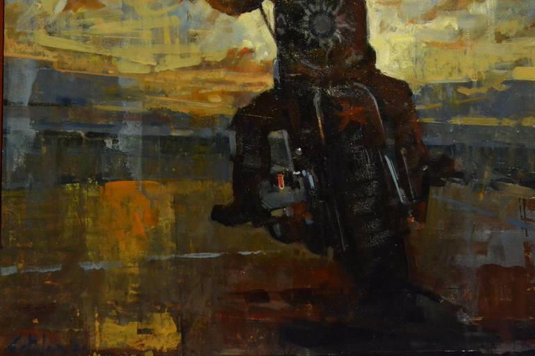 Original Motorcycle Painting by Marco Ortolan