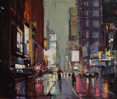 Original Figurative Cities Paintings by Marco Ortolan