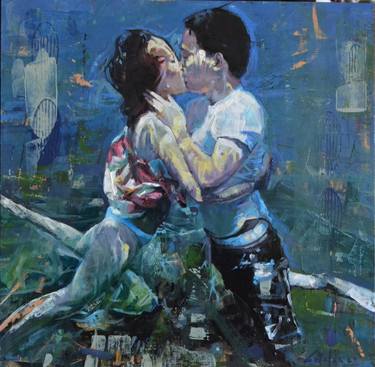 Saatchi Art Artist Marco Ortolan; Painting, “Kissing underwater” #art