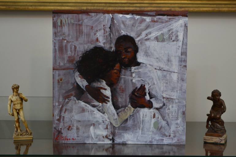 Original Figurative Love Painting by Marco Ortolan