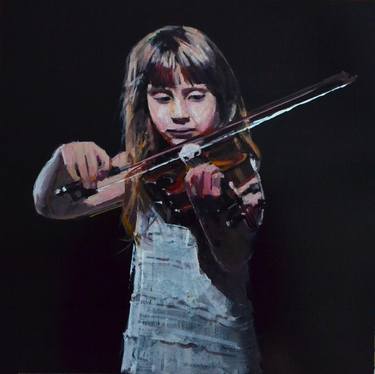 Girl with violin thumb