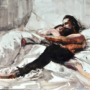 Original Figurative Love Paintings by Marco Ortolan