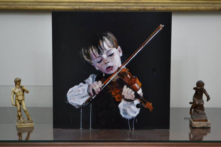 Original Figurative Children Painting by Marco Ortolan