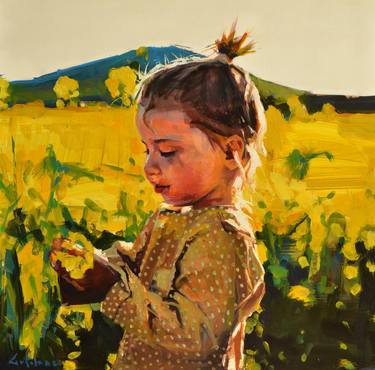 The girl with yellow flowers thumb