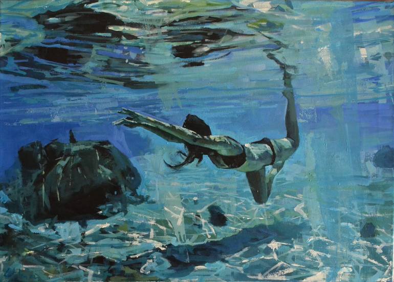Diving deep Painting by Marco Ortolan