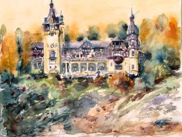 Original Impressionism Architecture Paintings by Liviu Anastase