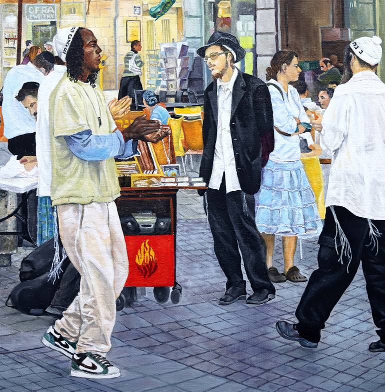 Original Figurative People Painting by Melvyn Kahan