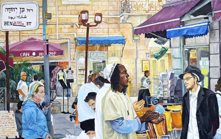 Original Figurative People Painting by Melvyn Kahan