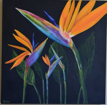 Original Art Deco Floral Paintings by PaTriCiA Bufkin