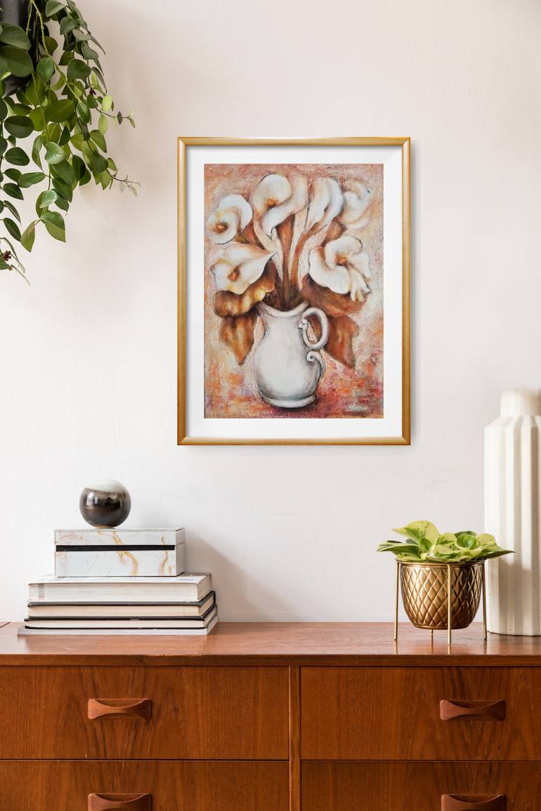 Original Abstract Expressionism Floral Painting by Inna Seleznyova