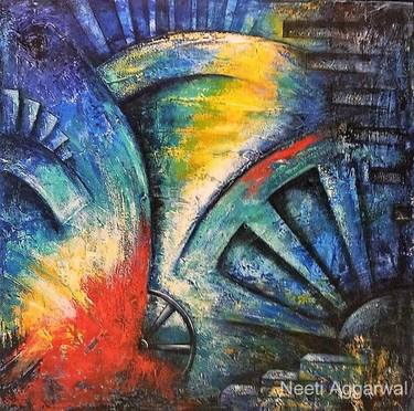 Original Abstract Expressionism Abstract Paintings by Neeti Aggarwal