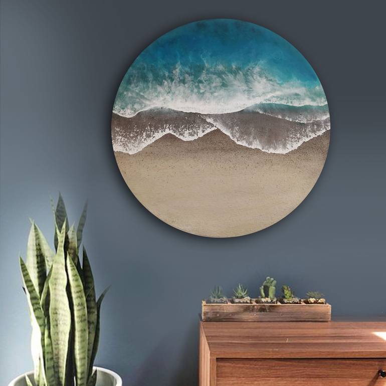 Original Modernism Beach Painting by Marianna Skartsari