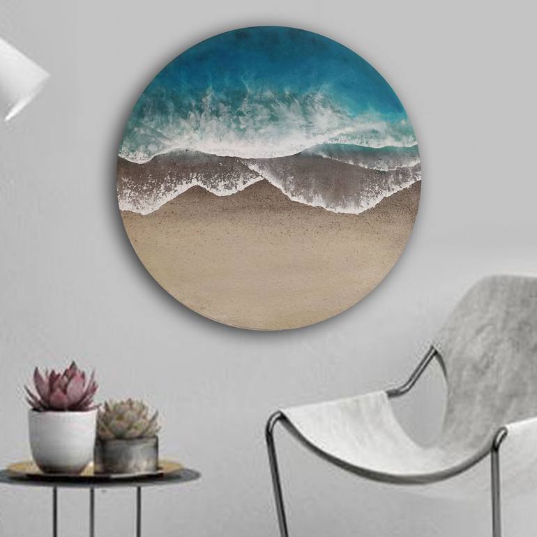 Original Modernism Beach Painting by Marianna Skartsari
