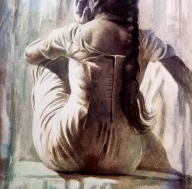 Original Contemporary Women Painting by Ahsan Ali