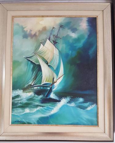 Print of Boat Paintings by Ahsan Ali