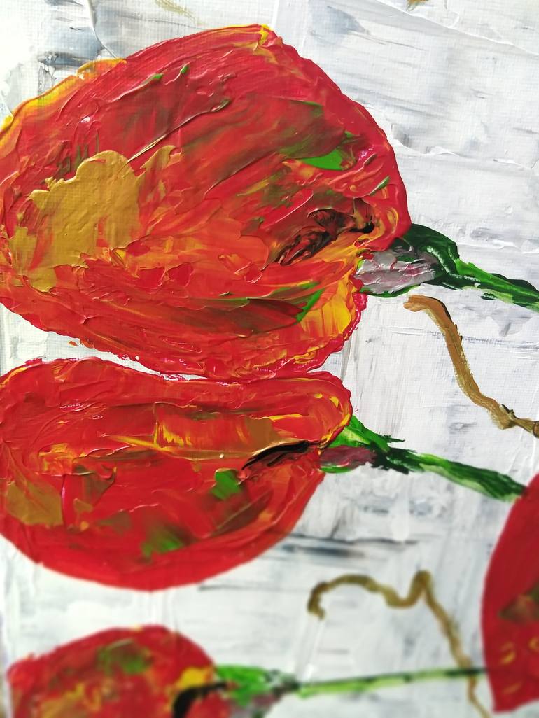Original Abstract Floral Painting by Jacqueline Rose