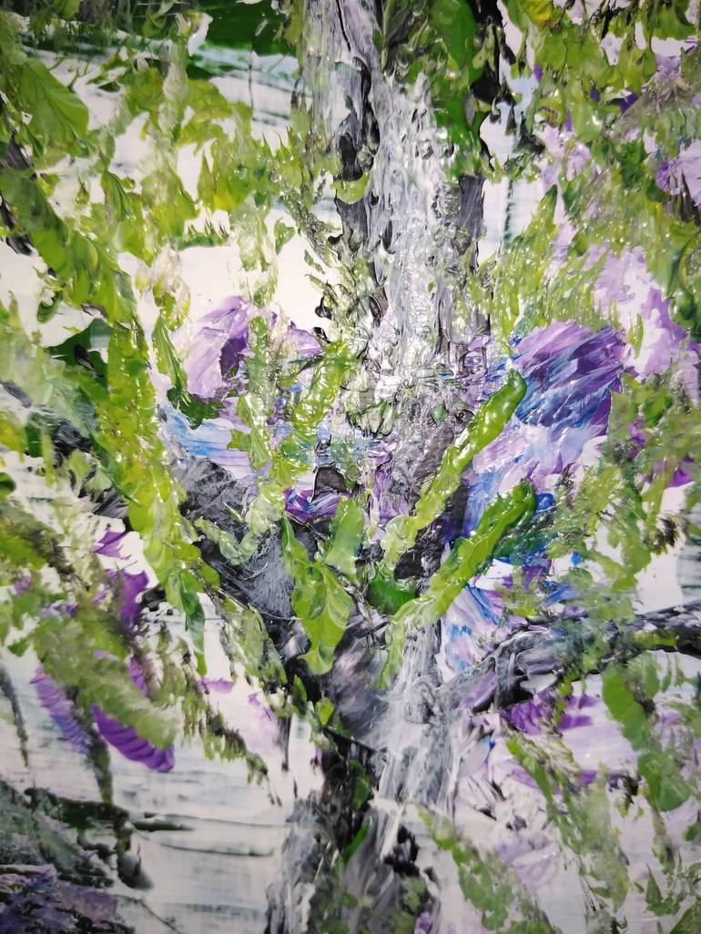 Original Abstract Expressionism Nature Painting by Jacqueline Rose