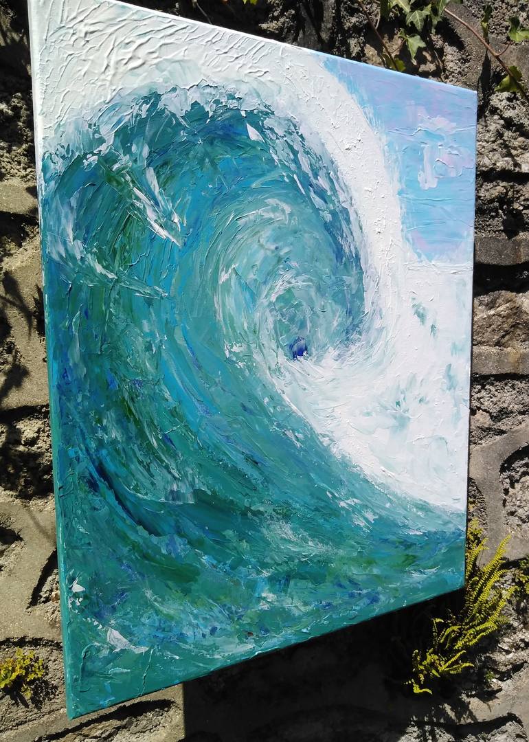 Original Abstract Seascape Painting by Jacqueline Rose