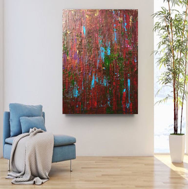 Original Abstract Seasons Painting by Jacqueline Rose