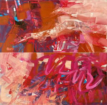 Original Abstract Love Paintings by Evgeniya Zolotareva