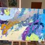 Conversation painting, live view, real photo at the artist studio