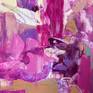Raspberry wine Painting, close up 3
