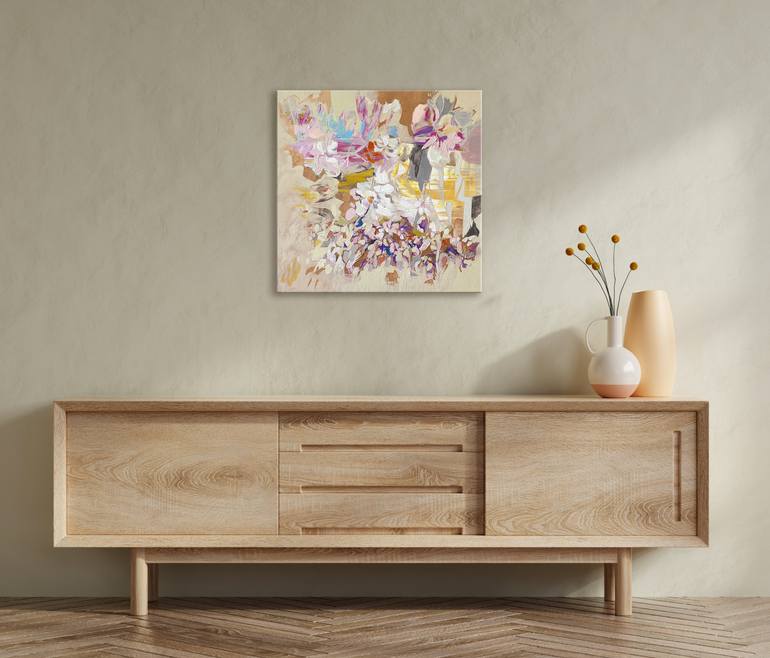 Original Abstract Floral Painting by Evgeniya Zolotareva