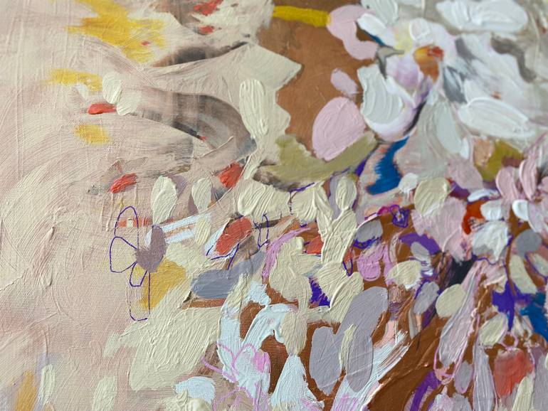 Original Abstract Floral Painting by Evgeniya Zolotareva