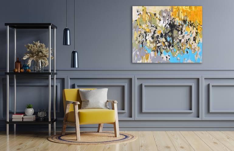 Original Abstract Expressionism Floral Painting by Evgeniya Zolotareva