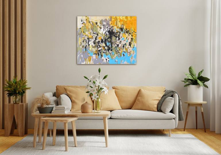 Original Abstract Expressionism Floral Painting by Evgeniya Zolotareva