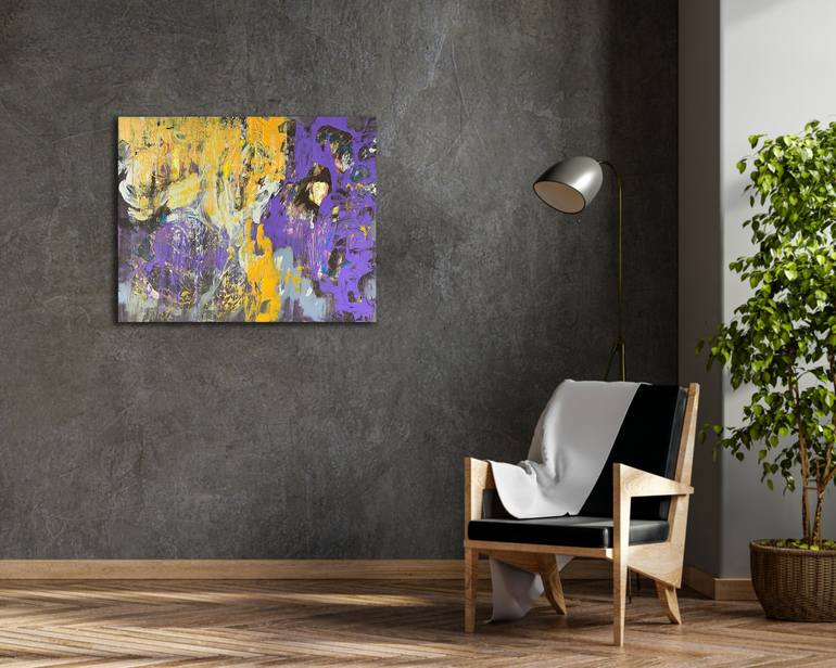 Original Abstract Garden Painting by Evgeniya Zolotareva